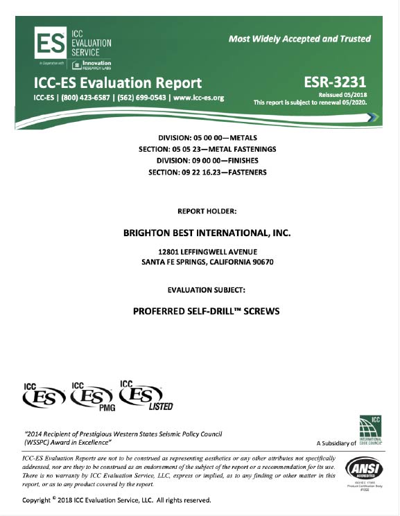 An image of the ICC ES Tech Report
