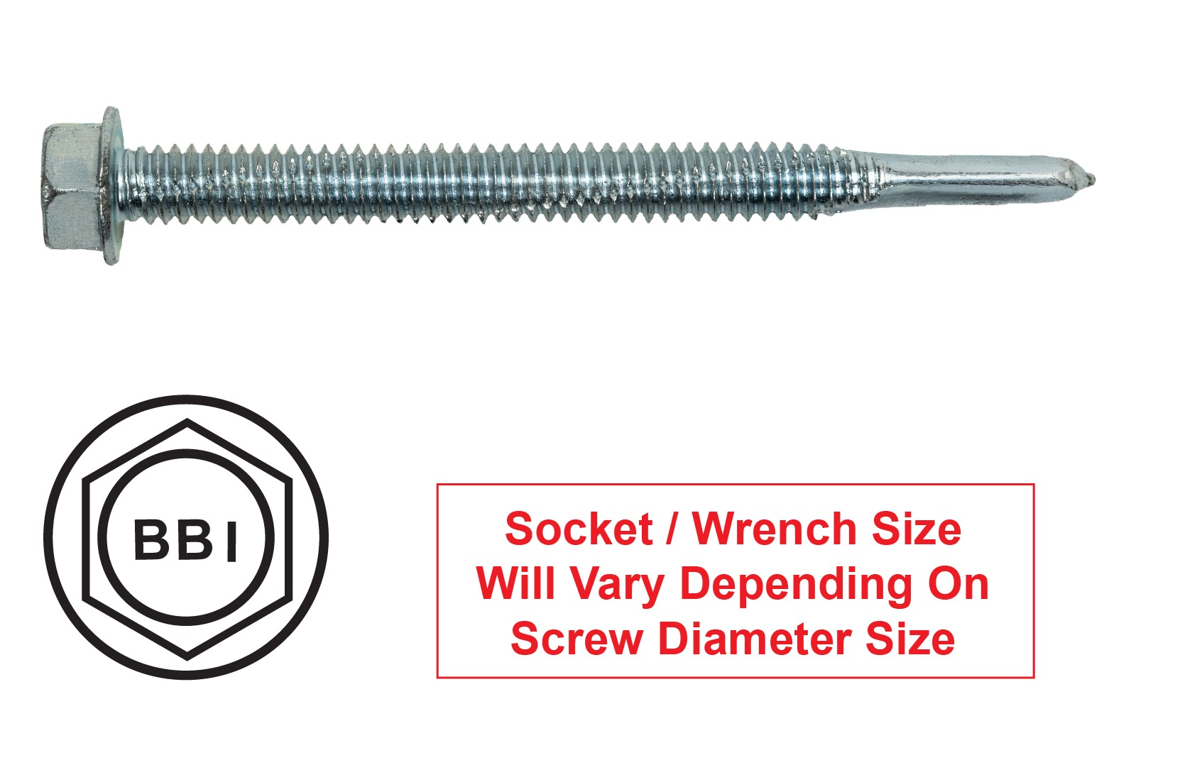 An image of the self drill hwh non slotted bonded washer